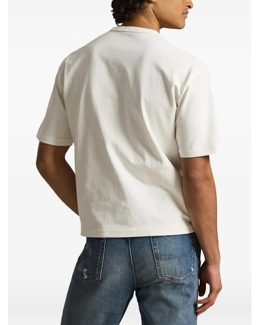 Polo Ralph Lauren White Relaxed-Fit Cotton Jersey T-Shirt With Embroidered Logo for men