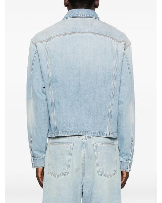 ERL Blue Flap-Pocket Denim Jacket