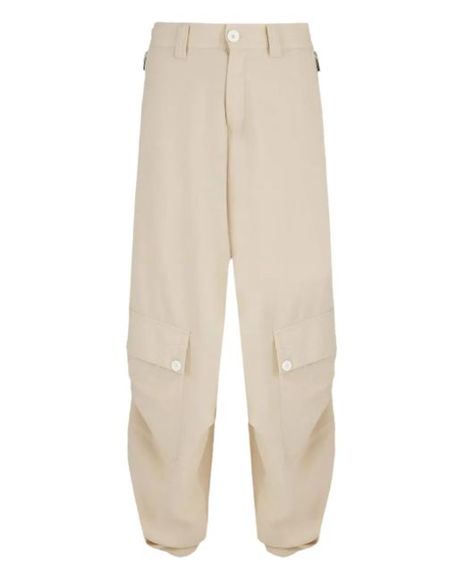 High White Multiple-Pockets Trousers