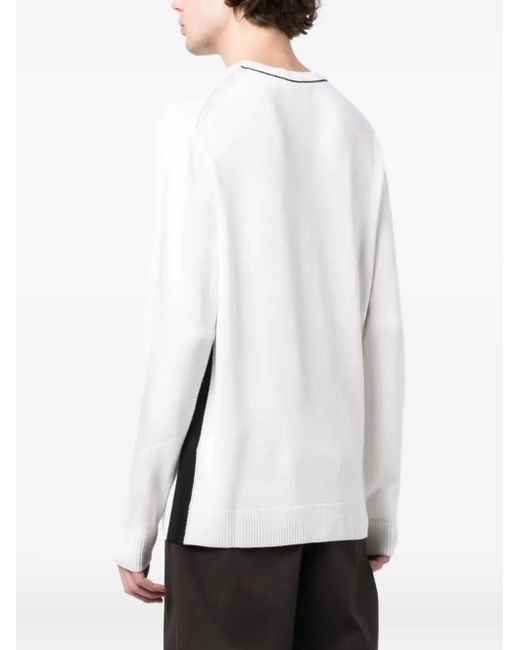 Dunhill White Cotton Sweater for men