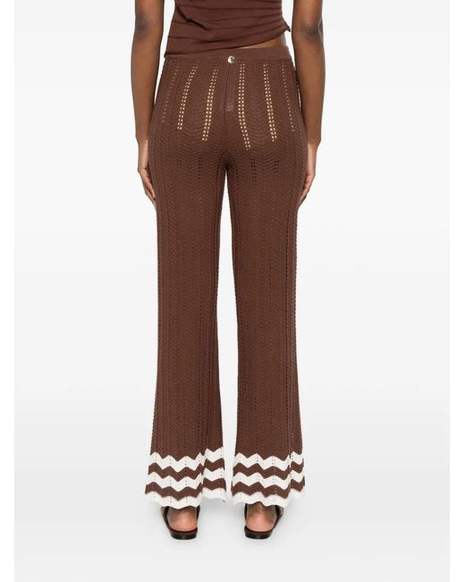 Twinset Brown Knitted Trousers