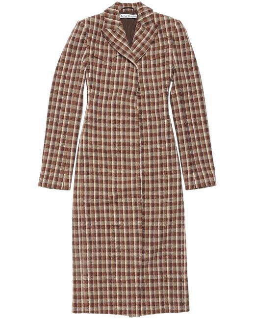 Acne Geruite Jas in het Brown