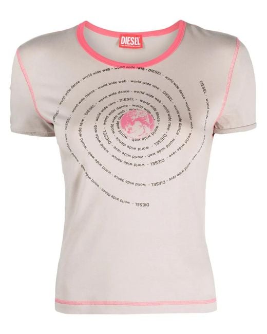 DIESEL Pink T-Uncutie Stretch-Cotton T-Shirt