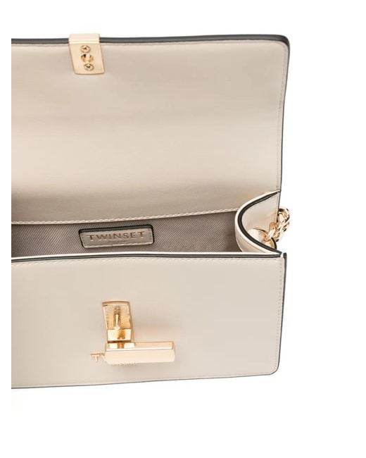 Twinset Natural Adjustable-Strap Shoulder Bag