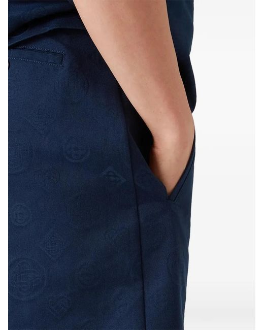 Casablanca Blue Pattern-Detail Shorts for men