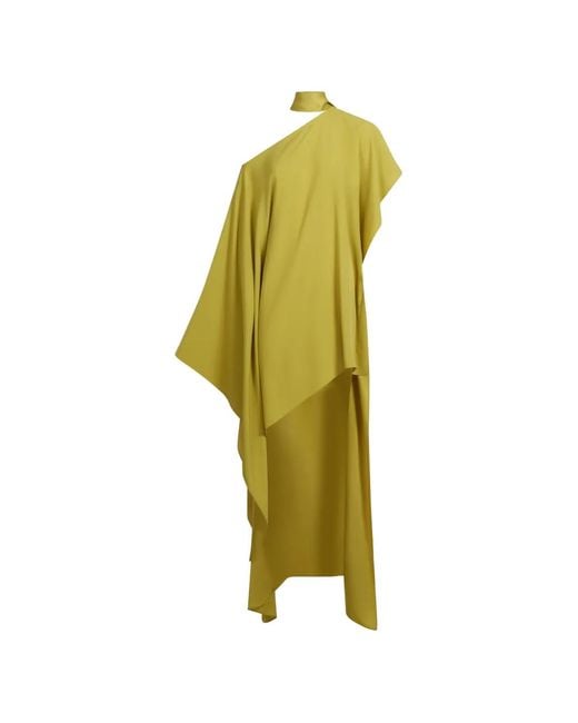 Taller Marmo Yellow Trebbia Kaftan One-Shoulder Dress