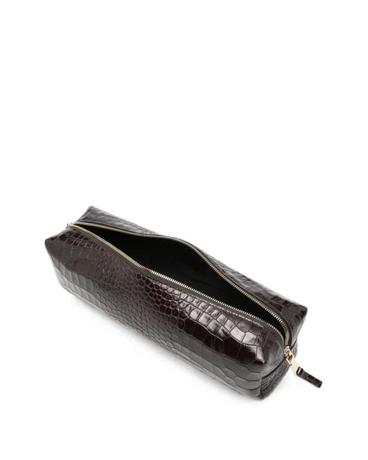 Liviana Conti White Croc-Effect Clutch Bag