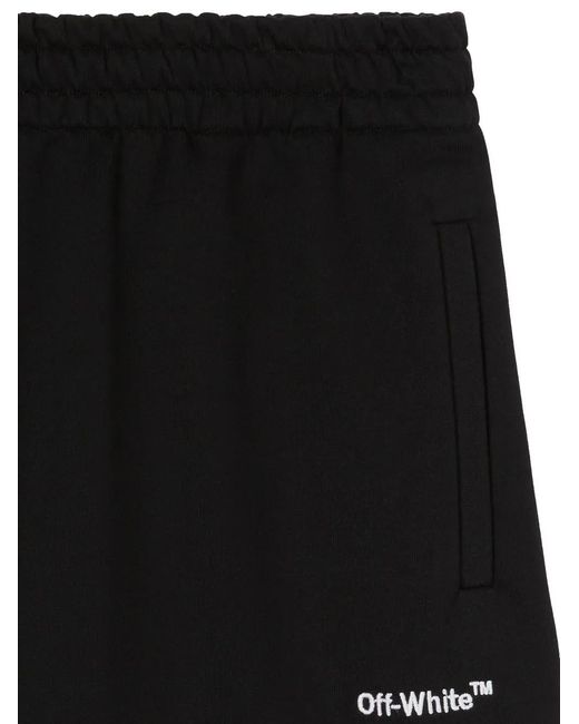 Off-White c/o Virgil Abloh Blue Helvetica Logo Track Shorts for men