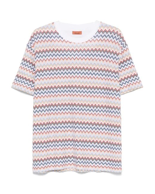 メンズ Missoni ジグザグ Tシャツ White