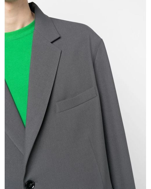 Frankie Shop Gray Boxy Single-Breasted Blazer for men