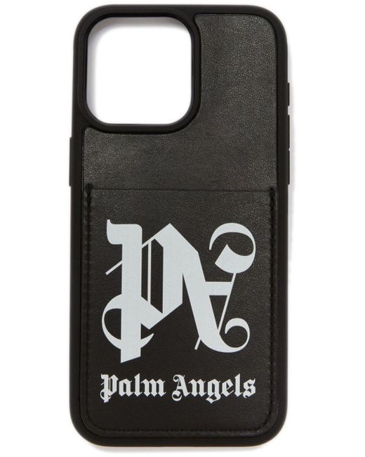 Coque d'iPhone 15 Pro Max Palm Angels en coloris Black