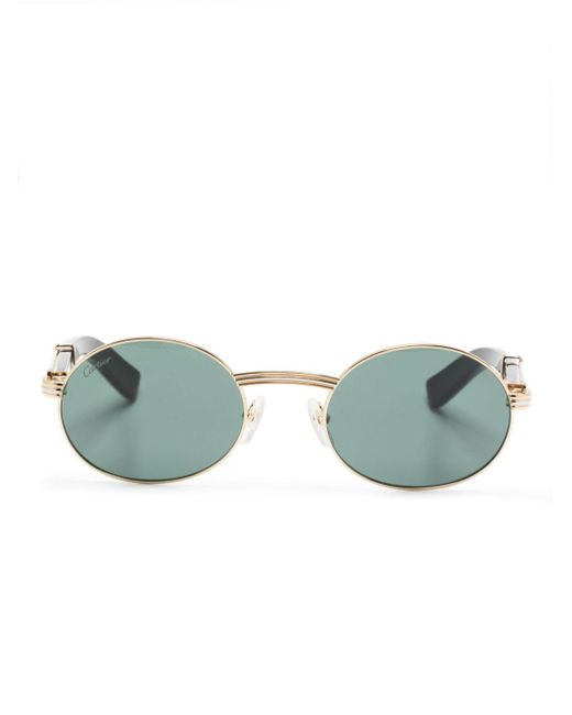 Cartier Green Première De Cartier Oval-Frame Sunglasses