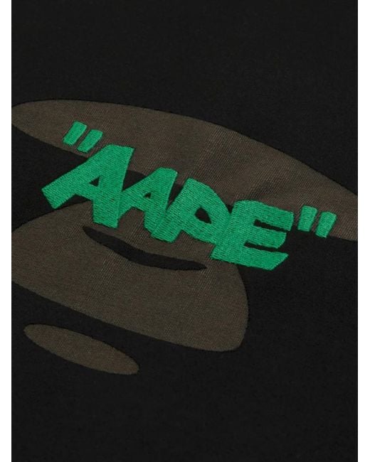 Aape By A Bathing Ape Black Embroidered Vest for men