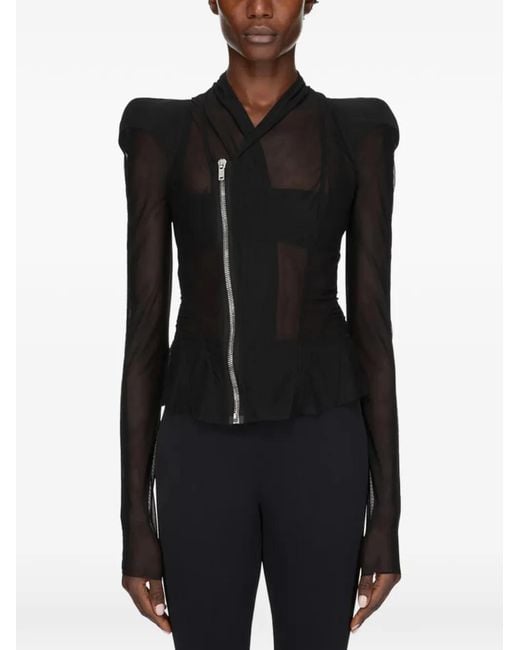 Rick Owens Black Princess Semi-Sheer Jacket