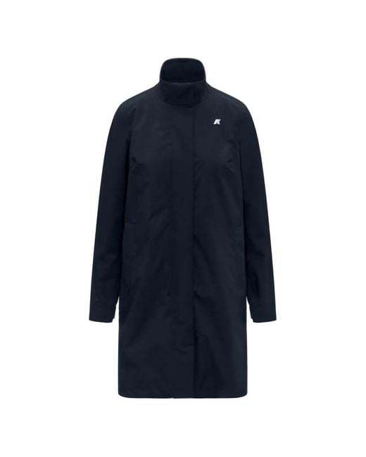 K-Way Blue Dukesse Stretch Two-Layer Coat