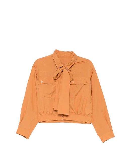 JNBY Orange Tie-Neck Jacket
