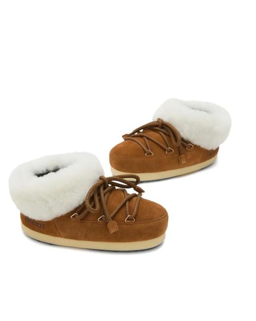 Moon Boot Brown Evx Mules Mit Shearling