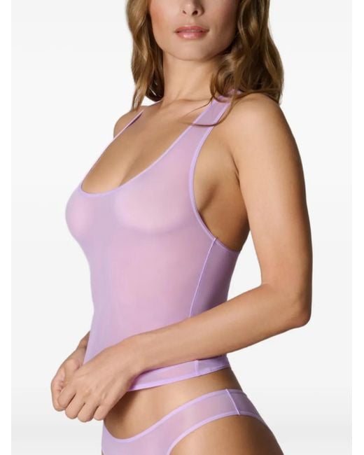 Maison Close Purple Double Sens Sheer Briefs