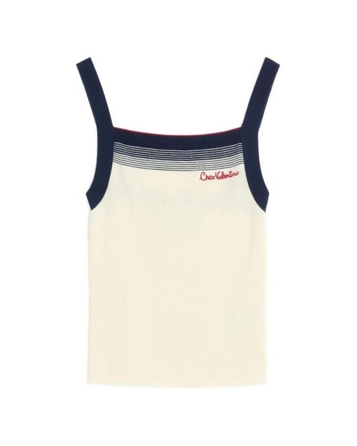 Valentino Garavani Blue Wool Top