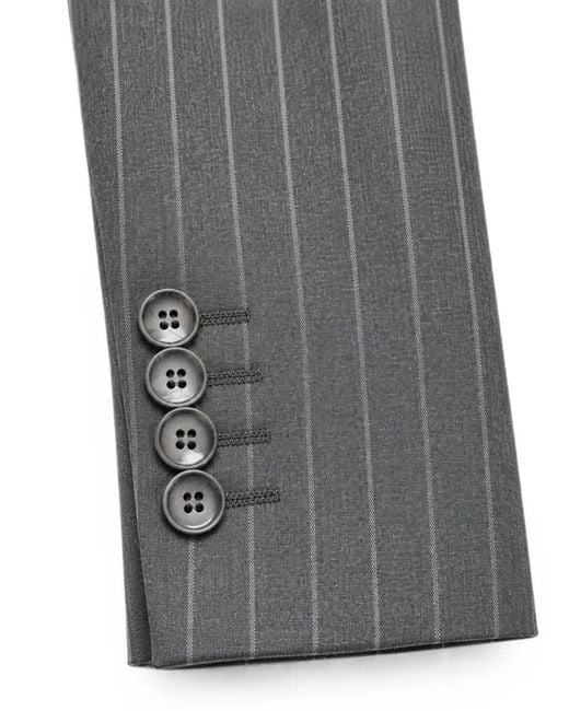 ROBERTO VINCENTI Gray Pinstripe-Pattern Single-Breasted Suit for men