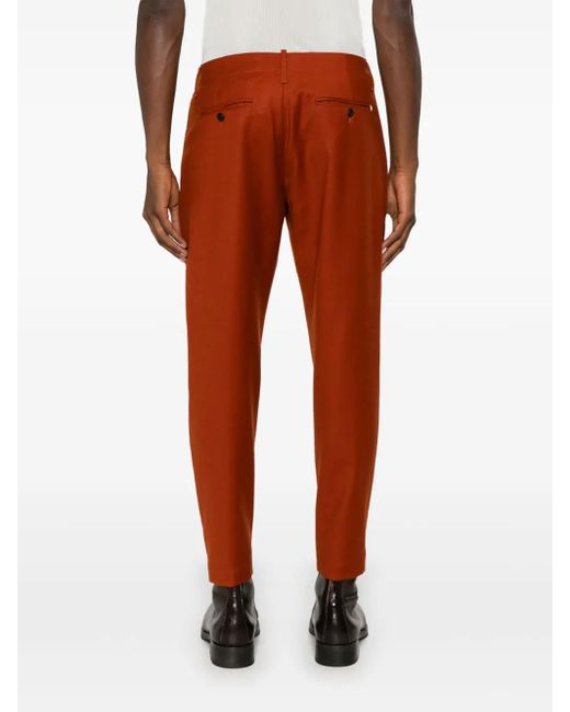 Dondup Flannel Tapered Cropped Trousers for men