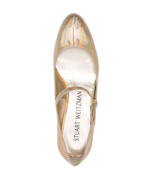 Zapatos Vivienne Mary Jane con tacón de 35 mm Stuart Weitzman de color Natural