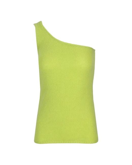 LA ROSE Green Haut En Maille À Une Épaule
