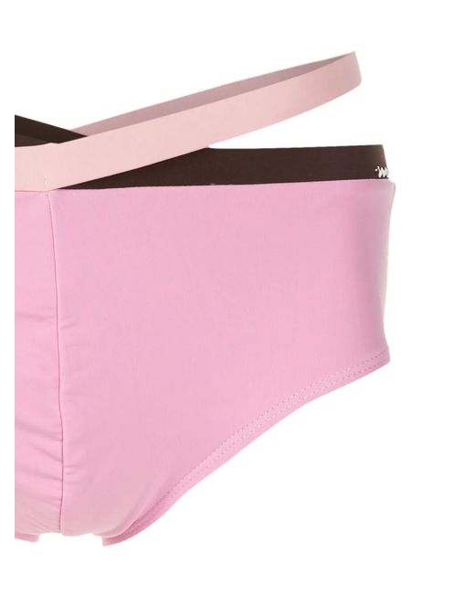 Amir Slama Pink Cut-Out Swim Trunks for men