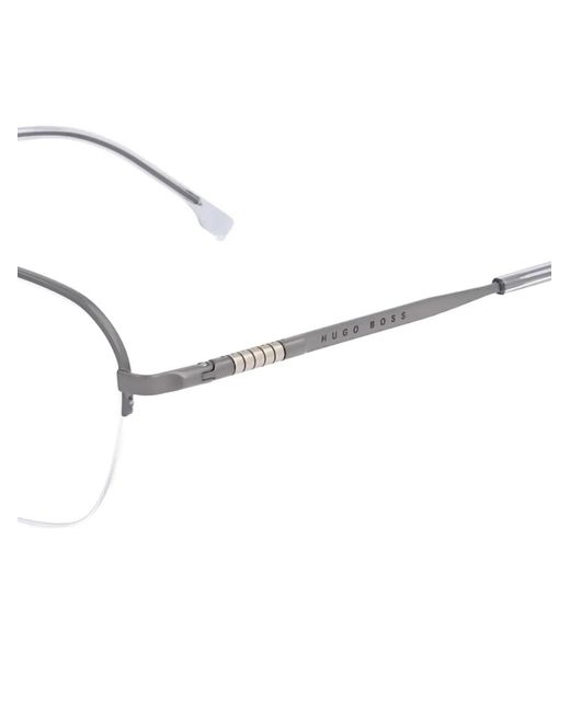 Boss White Geometric-Frame Glasses for men