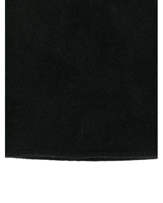 DEVOA Black Cashmere Beanie for men