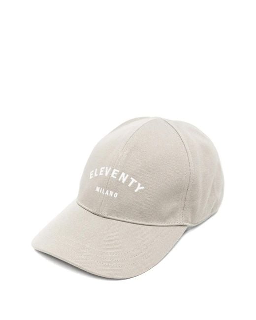 Eleventy White Logo Baseball Cap for men