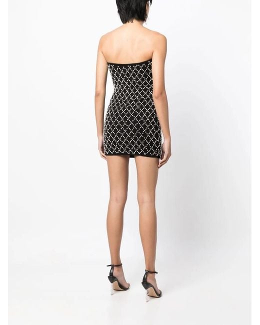 retroféte Strapless Mini-Jurk in het Black