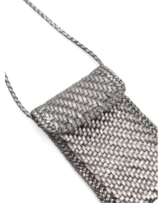 Dragon Diffusion Gray Leather Phone Bag