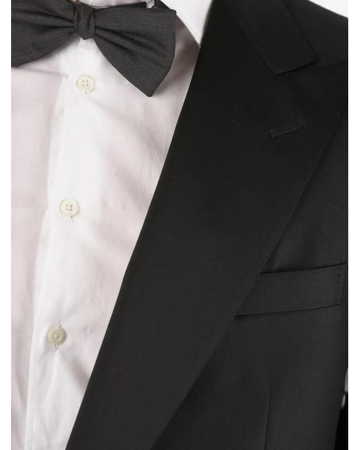 Corneliani Black Single-Breasted Wool Suit for men