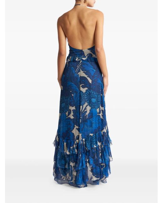 Etro ラッフルディテール ドレス Blue