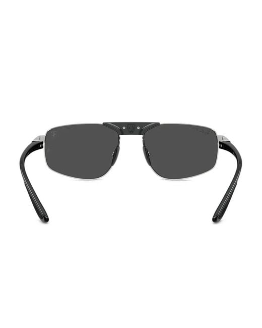 Ray-Ban Gray Textured Geometric Sunglasses