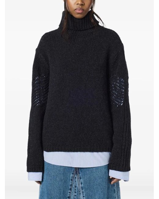 Our Legacy Black Cage Turtleneck Sweater