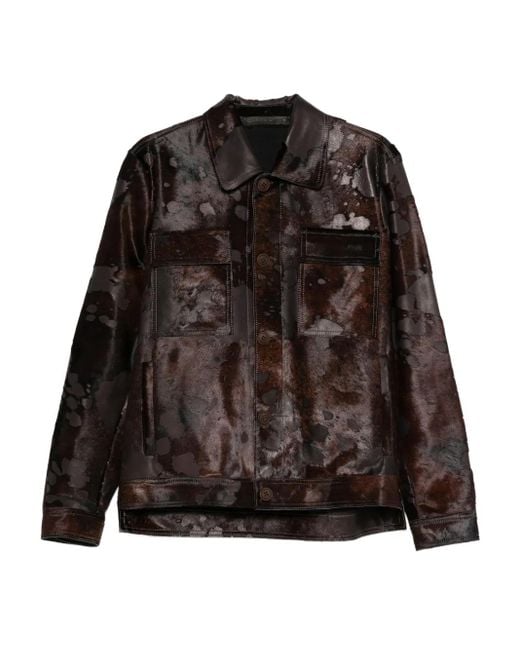 Veste En Daim À Poches Plaquées Salvatore Santoro pour homme en coloris Black