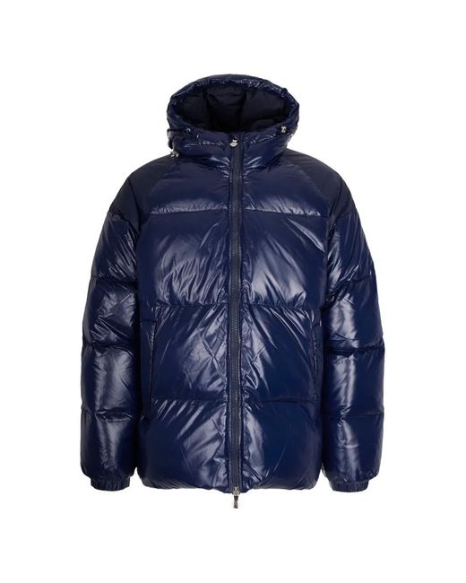 Pyrenex Blue Hooded Quilted Jacket
