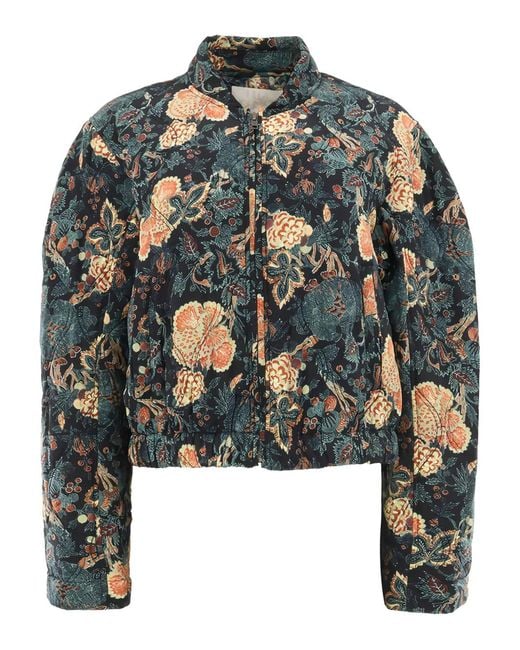 Ulla Johnson Green Lavinia Silk Bomber Jacket