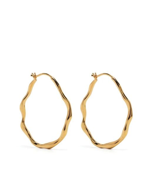 Dower & Hall Metallic Waterfall Hoop Earrings