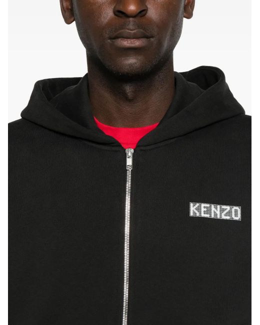 KENZO メンズ ブラック ジップアップ パーカー 【公式通販】