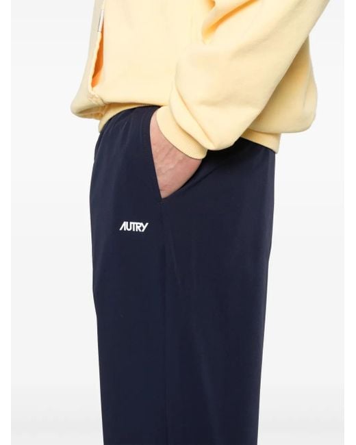 Autry Blue Logo-Print Sweatpants