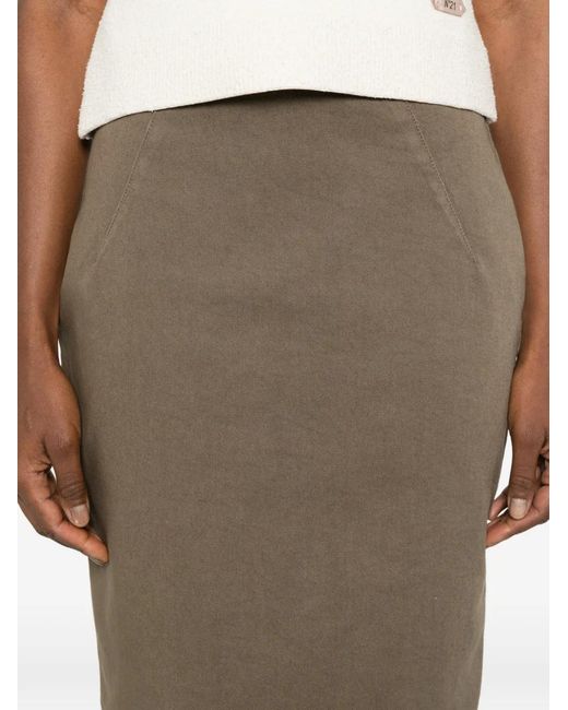 N°21 Brown Midi Pencil Skirt