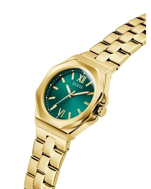 Guess Metallic Stainless Steel 34Mm Watch