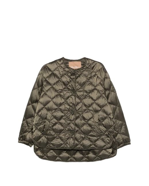 Chaqueta Acolchada Con Botones Max Mara de color Green