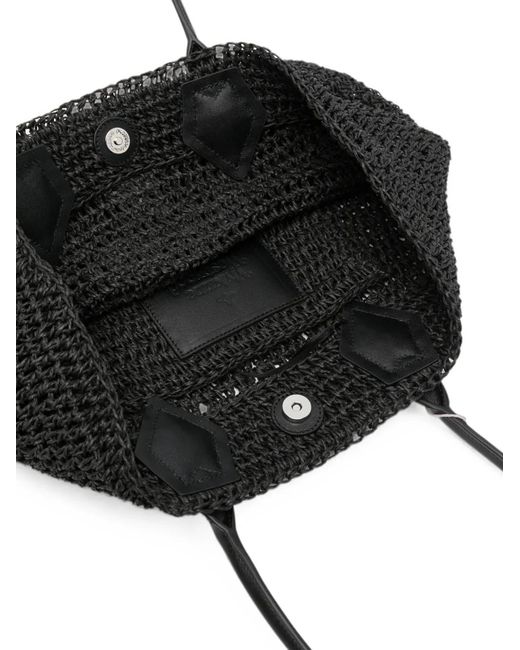 Vivienne Westwood Black Small Alana Woven Tote Bag