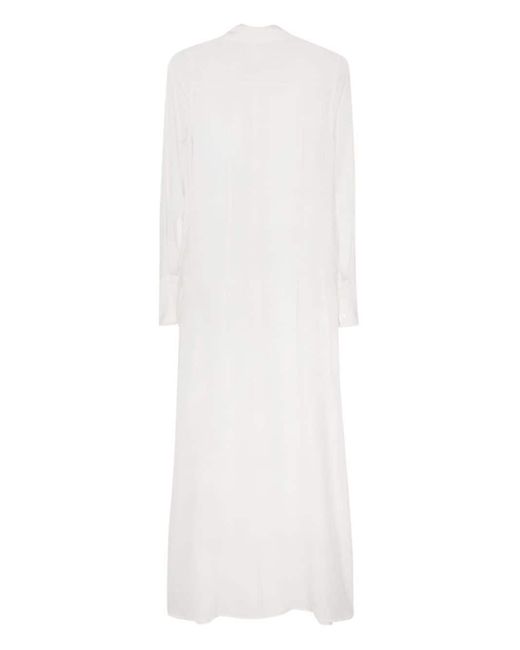 AMI Chiffon Silk Maxi Dress White