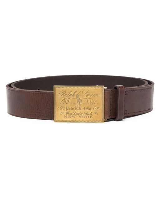 Polo Ralph Lauren Brown Polo Heritage Leather Belt for men