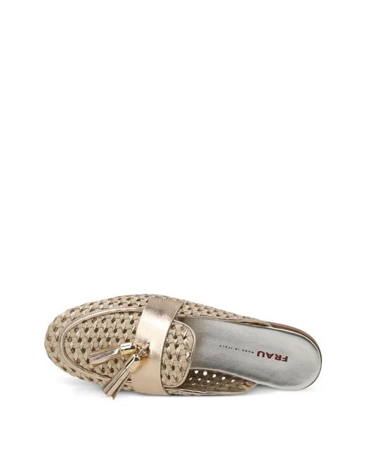 Frau Natural Woven Tassel-Detail Mules